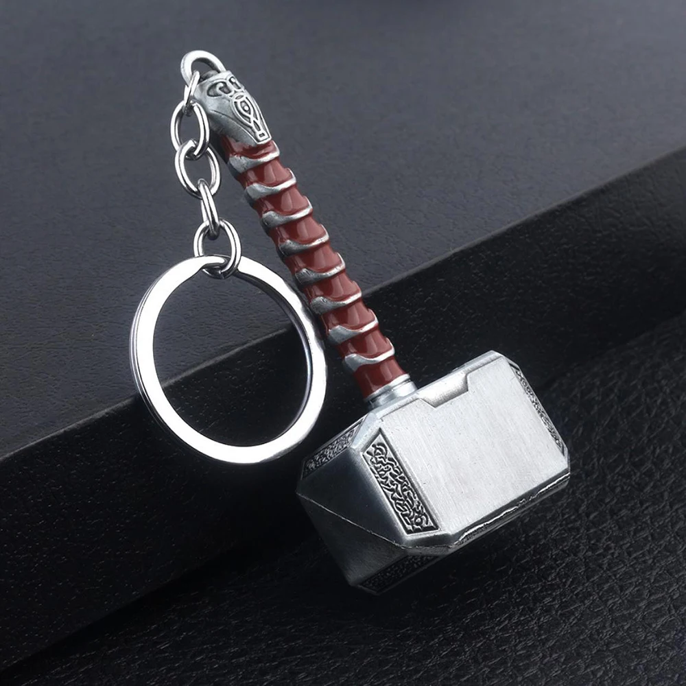 

Wannee The Avengers 4 Thor Hammer Metal Keychains The Dark World Weapon Iron Man Keyring For Women Movie Fans Jewelry Accessory