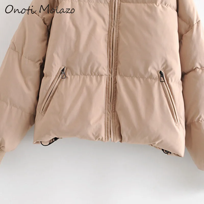 Onoti Molazo, Женское пальто, куртки, повседневные, толстые, зимние, на молнии, модные, с карманами, для девушек, шикарные, модные куртки, пальто для женщин,, новинка
