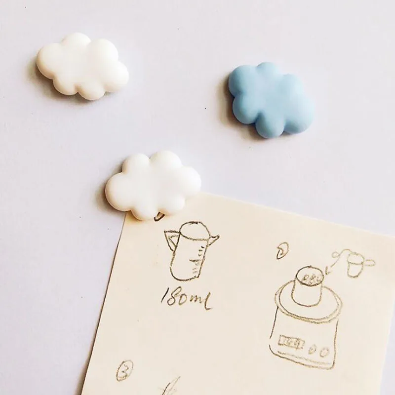 3d Creative Cartoon Refrigerator Stickers Bear Love Cloud Witch Kitten Resin Fridge Magnet Magnetic Sticker Home Fridge Decor