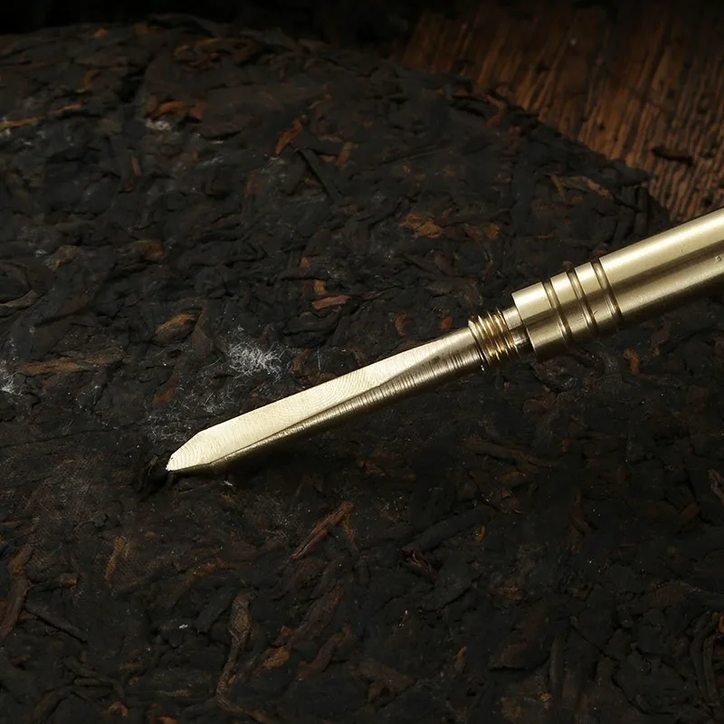 Brass Pu 'er Tea Knife for Kitchen, Pure Copper, Kung Fu Knife, Open Tea Prying, Needle Accessories
