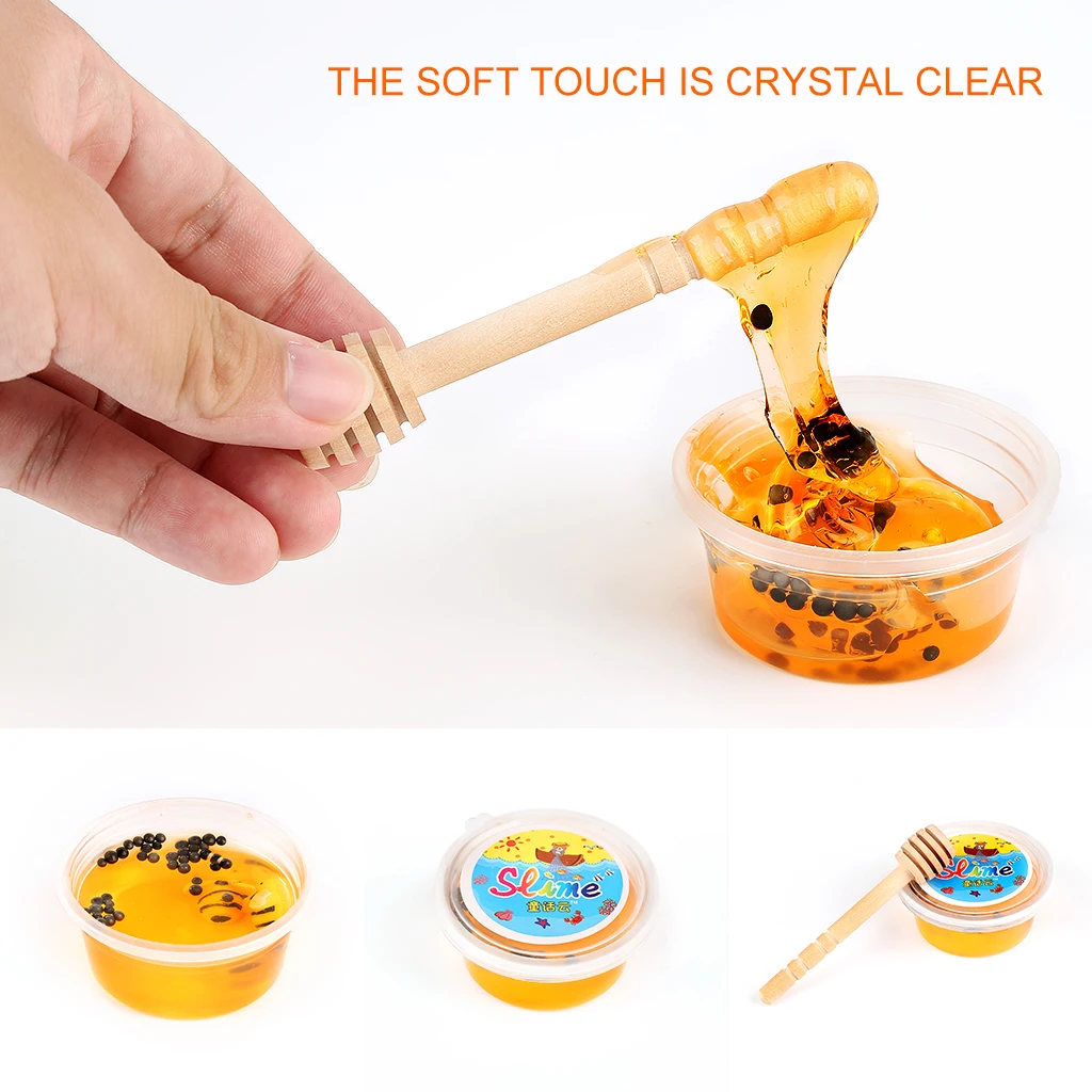 

Hot Sale Crystal Slime Toys Clear Honey slime Bee Polymer Clay Modeling Slime Lizun Glue mud slime Putty DIY Toy Antistress Mud