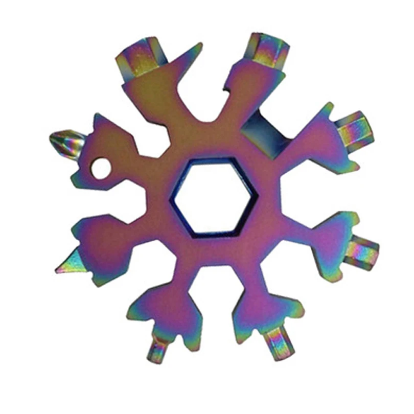 18-в-1 набор мультиинструмент переносная отвертка, разводной раздвижной гаечный ключ для повседневного использования на открытом воздухе Снежинка инструментальная карта FW219