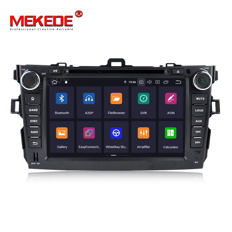 Cheap MEKEDE Android9.0 4G RAM 64G ROM HD screen 1024*600 Car DVD For toyota corolla 2006-2011 with WIFI 4G radio RDS ipod 2