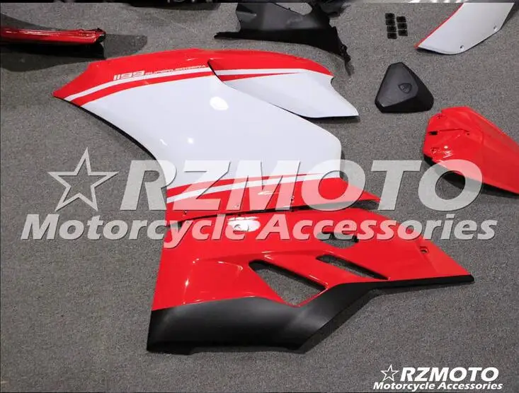 ABS мотоцикл обтекатель подходит для Ducati 899 1199 Panigale 2012 2013 кузов литья под давлением красный ACEKITS Магазин № 0096