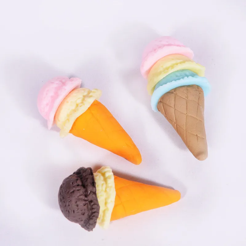 Simulation Mini Ice Cream Plasticine Molds Play Food Slime Kit Super Light Clay Charms DIY Glue Mud Crafts Decoration Materials