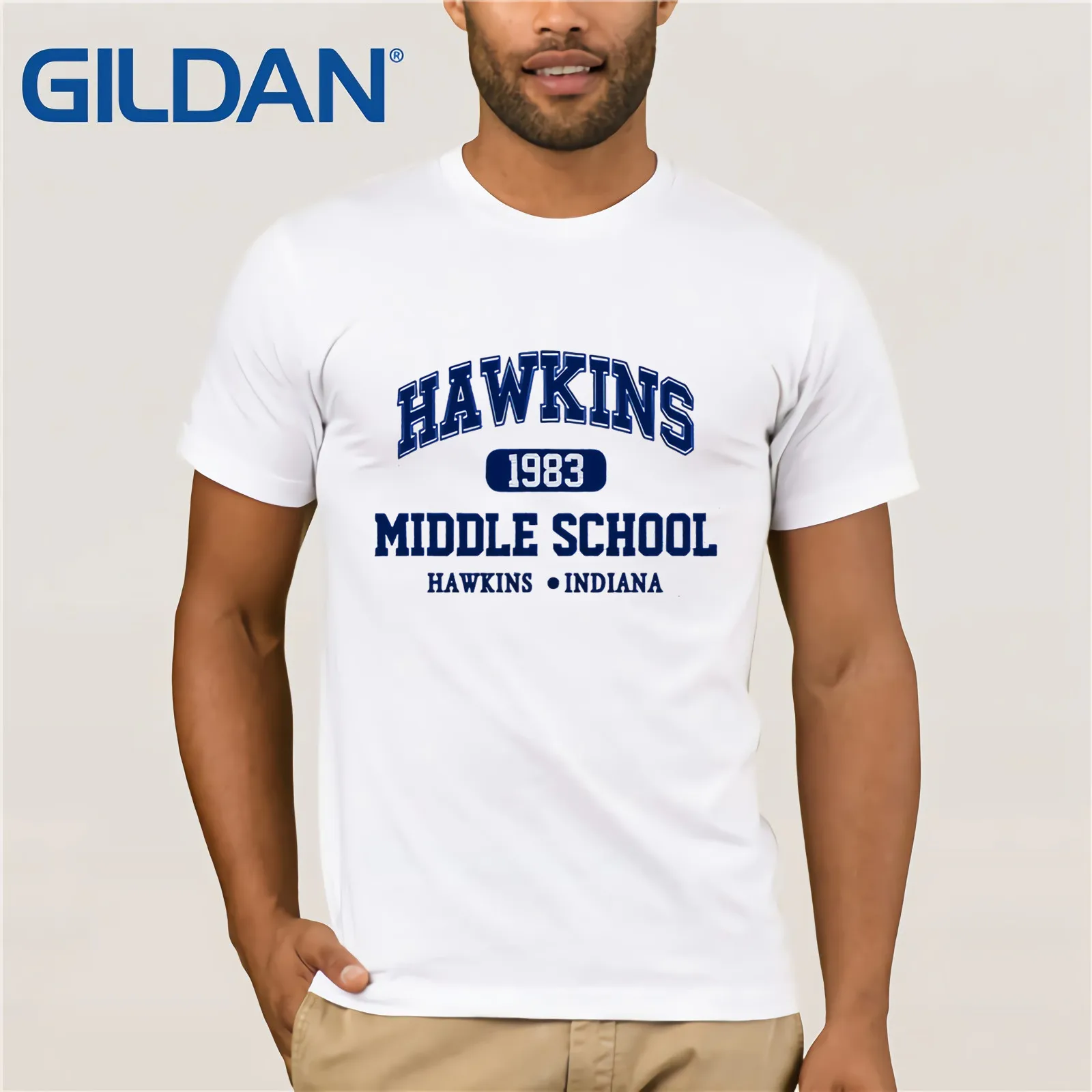 Странные Вещи Hawkins High School футболки с коротким рукавом 100% хлопок Джерси джоггеры