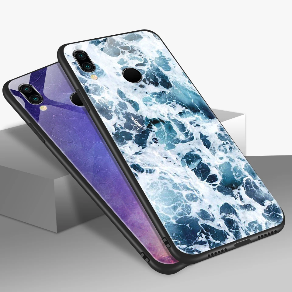 Для huawei P20 Lite Pro Plus Роскошный чехол из закаленного стекла для huawei P20lite/Nove3e TPU модный противоударный жесткий защитный чехол