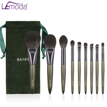 

Lemoda Professional High Quality Cosmetic Makeup Brushes Set 9pcs Handle Powder Eye Shadow Foundation Blush Blending Beauty