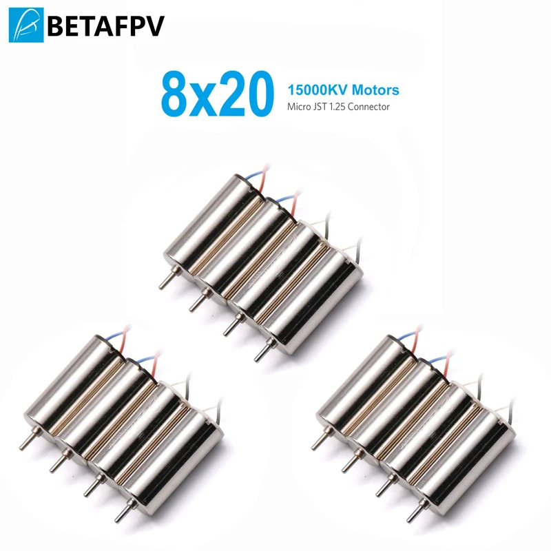 3 комплекта BETAFPV 8x20 мм Мотор 15000KV матовые двигатели 2CW 2CCW с JST 1.25 разъемом для микро
