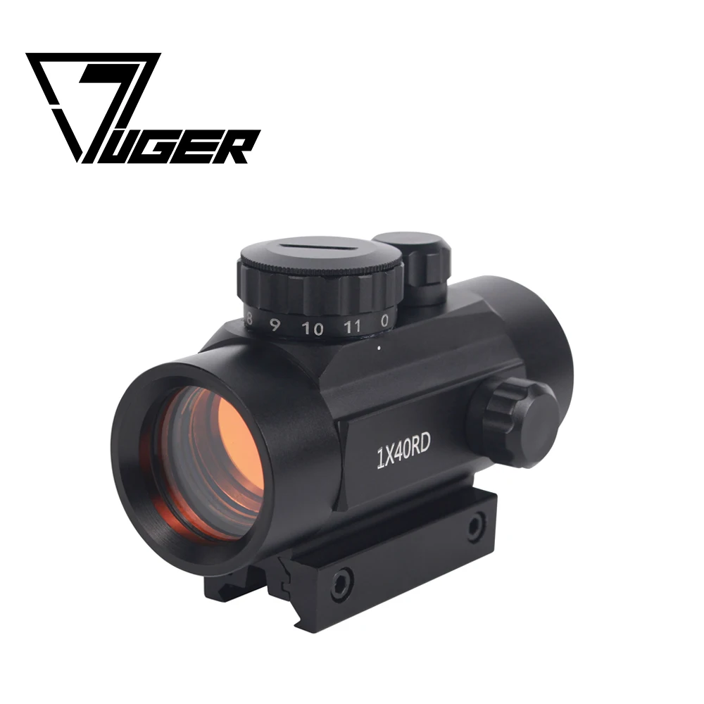 Прицел для винтовки LUGER Iris 1x40 с красной и зеленой точкой тактический прицел