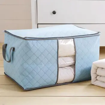 

Waterproof Portable Clothes Storage Bag Organizer Folding Closet Organizer Box For Clothes Quilt Duvet Laundry Pillows Bag