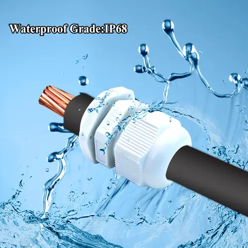 1/2/5/10pcs Waterproof Cable Gland Cable Entry IP68 PG7-PG36  White/Black Nylon Plastic Connector Joint - Image 5