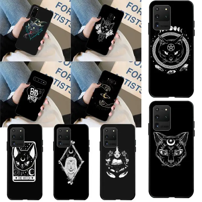 HPCHCJHM Witch and cat Colorful Cute Luxury Unique Design Phone Cover for Samsung S20 plus Ultra S6 S7 edge S8 S9 plus S10 5G HPCHCJHM Witch and cat Colorful Cute Luxury Unique Design Phone Cover for Samsung S20 plus Ultra S6 S7 edge S8 S9 plus S10 5G
