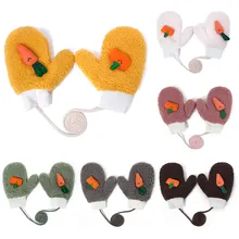 TRUENJOY Милые Детские Зимние перчатки для мальчиков и девочек Теплые вязаные вещи для зимы толстые перчатки детские варежки мягкие удобные