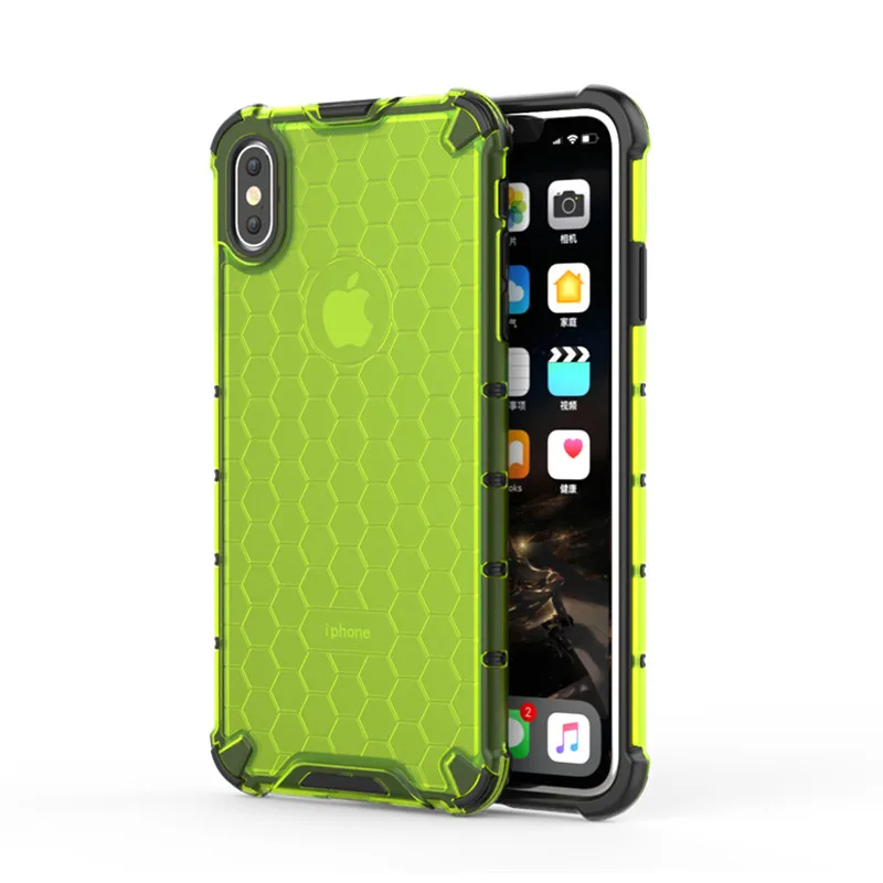 

Ultra Thin Anti-Scratch Anti-Slip Protective Cover For iPhone X XR XS Max 6 6s 7 8 Plus Shockproof Honeycomb TPU Phone Case Capa