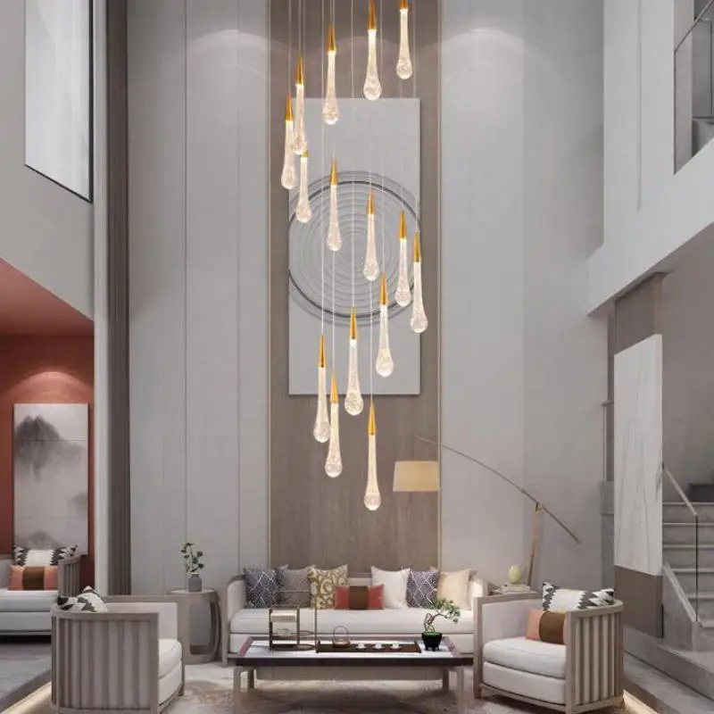 Подвесная лампа с кристаллом метеоритный дождь современный простой креативный