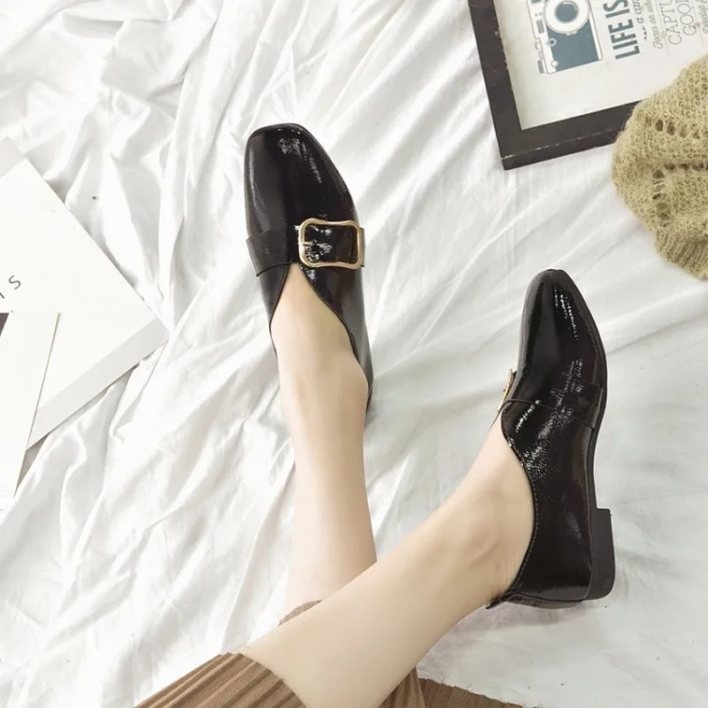 

2020 Doudou shoes women's shoes spring new all-in-one flat sole fashionable spring small leather shoes zapatos de mujer Z15-66