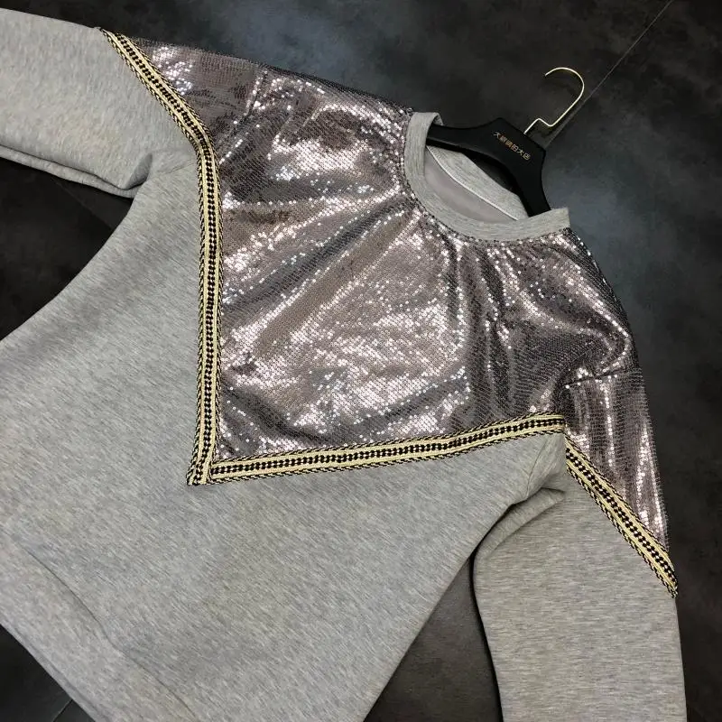 Новый V образный sequins сшивание тяжелой промышленности круглый воротник пространство хлопок свободный штуцер головы санитарный шкаф