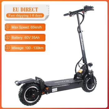 

[EU Direct] FLJ EScooter Dual Motor Folding Electric Scooter Adults 1000W Electric Skateboard 65km/h 60V 35Ah 100km E Scooter