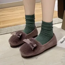 Домашние тапочки; теплые мягкие плюшевые тапочки; нескользящие домашние меховые тапочки; однотонная Милая женская обувь; удобная Z11-61