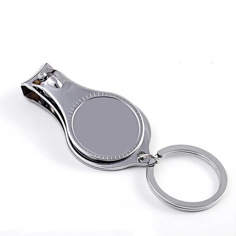 print logo 3 in 1 Metal Three in One Nail Clipper Keychains Nail Cutter key chain Bottle Opener
