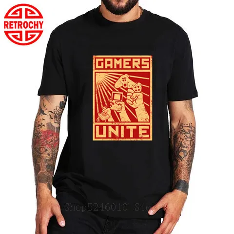 

Funny Xbox Video Game Playstation Short Sleeves T-shirt Gamers Unite PS Logo T Shirt Men Hip Hop PS1-PS4 Boys Tops Tshirt Hombre