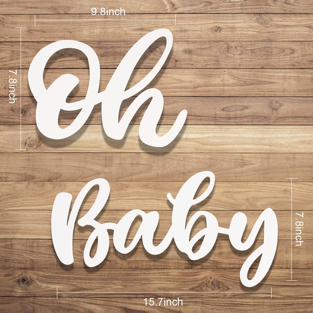 Baby Wood Wall Sticker Decoration Happy 1st Birthday Party Baby Shower Wall Background Decor For Home Gender Reveal Suppiles