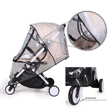 

Stroller Rain Cover Waterproof Rain Cover Transparent Wind Dust Shield Zipper Open For Baby Strollers Pushchairs Raincoat