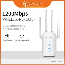 Joowin – répéteur Wifi double bande 1200/2.4 ghz, 5.8 Mbps, haute vitesse, sans fil, extension de réseau, avec 4 antennes dBi, Signal Long JW WR758AC