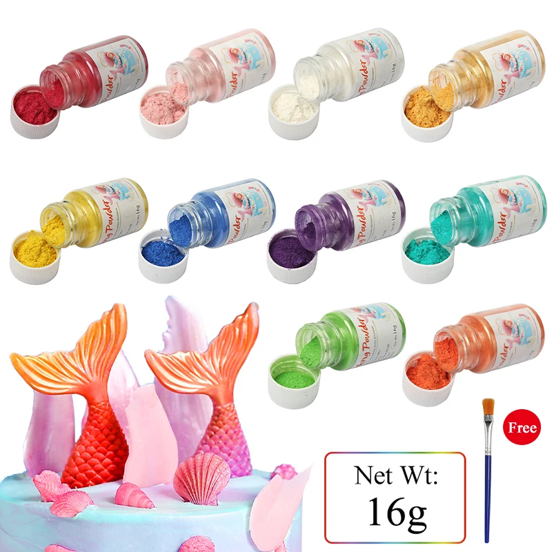 16g Multicolor Edible Food Powder Food Coloring for Cake Decoration
