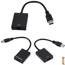 USB 3,0 к HDMI совместимых конвертер USB3.0 для Графика адаптер многоэкранное отображение видео кабель для портативных ПК проектор HDTV HD 1080P USB 3,0 к HDMI совместимых конвертер USB3.0 для Графика адаптер многоэкранное отображение видео кабель для портативных ПК проектор HDTV HD 1080P