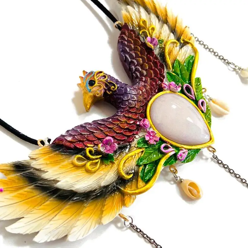 5 Color Creative Fashion New Animal Phoenix Resin Pendant for Home Wall Decoration Crafts Ornaments
