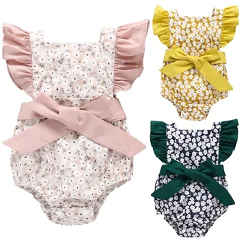 

EACHIN Baby Romper Newborn Baby Girls Clothes Summer Fashion Cute Ruffles Sleeve Baby Infant Onesie Outfits Toddler Clothing