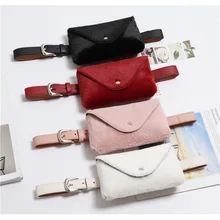 Новинка, женская сумка на пояс, модная, плюшевая, на пояс,, зимняя, для девушек, искусственная кожа, мех, на грудь, маленькая, с клапаном, на пояс, сумки для путешествий, сумка для денег