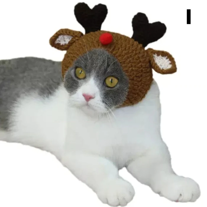 Шапки ручной вязки для домашних животных в форме героев мультфильмов, теплые шапки для кошек и собак, праздничные вечерние аксессуары SP99