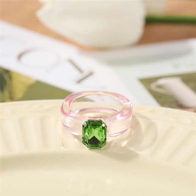 Fashion Acetic Acid Flower Rings for Women Lady Personality Leopard Acrylic Opening Adjustable Rings Finger Jewelry Gift