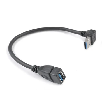 

RISE-Usb 3.0 Angle 90 Degree Extension Cable Male To Female Adapter Cord Data Up