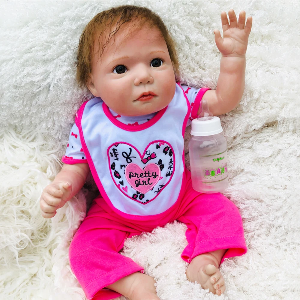 20 дюймов Bebe reborn для ручной работы Силиконовая виниловая Кукла reborn baby dolls lifelke настоящая новорожденная Интерактивная кукла-Пупс детская Подарочная игрушка