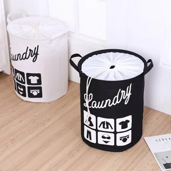 

Foldable Fabric Laundry Basket Bathroom Organizer Dirty Clothing Sorting Wash Storage Box Collapsible Storage Basket