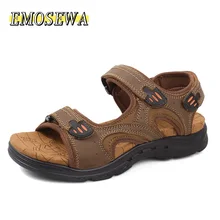 EMOSEWA/уличные модные мужские сандалии; Летняя мужская обувь; Повседневная обувь; дышащие пляжные сандалии; Sapatos Masculinos; размера плюс 38-47