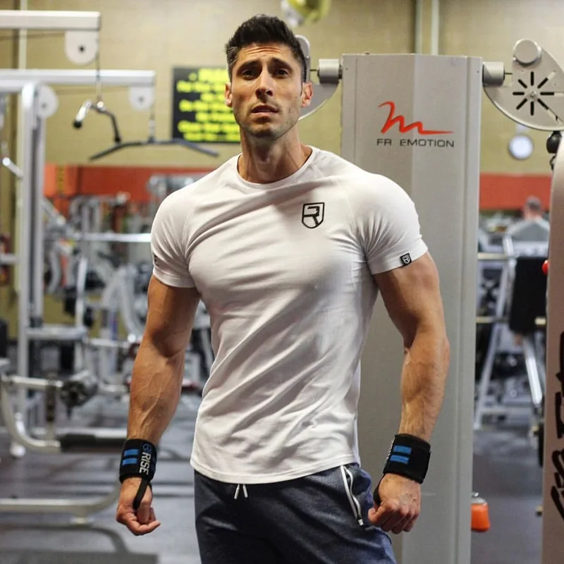 

Summer Men's Sports Running Training T-shirt Tight Elastic Breathable Short-sleeved Shirt Elastic Casual Wear Workout Clothing