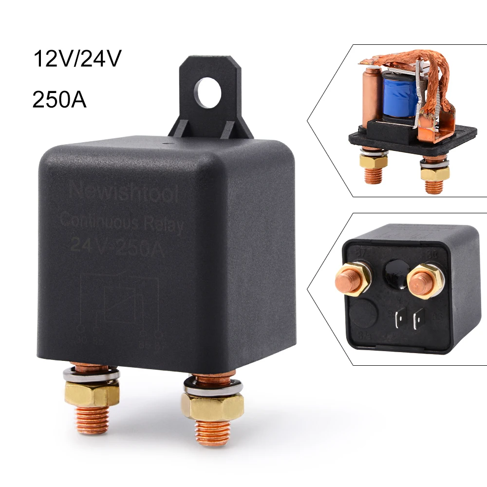 

Car Relay 12V 24V 250A High Power Truck Motor Automotive Continuous Type On/Off Start Power Master 4Pin Battery Control Switch