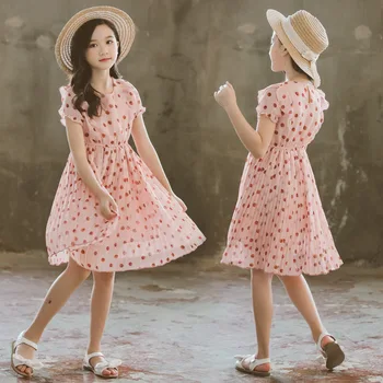 

2020 Summer Baby Kids Girls Clothes Dresses Party Sleeveless Polka Dot Flower Gown Dress 2 3 4 5 6 7 8 9 10 11 12 13 14 15 Years