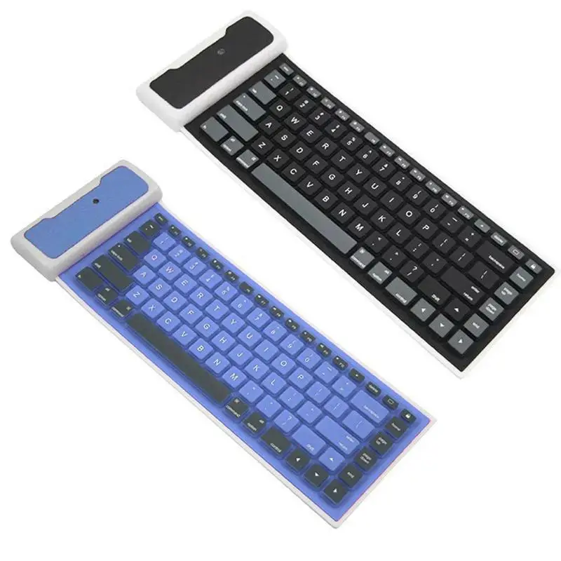 

Foldable Waterproof Universal Portable bluetooth Wireless Soft Silicone Keyboard For Laptop For iPad New Smart Phone Keyboard