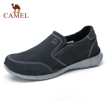 

CAMEL Men Leather Suede Loafers Lightweight Outdoor Sneakers Men's Casual Shoes and Walking Shoes Comfortable Daily Male Shoe