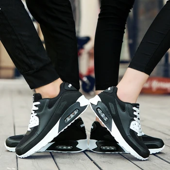 

2019 Autumn Casual Shoes for Men Air Cushion Designer Sneakers Man Lace-up Breathable Trainer Flat Shoes Female Walking Shoes