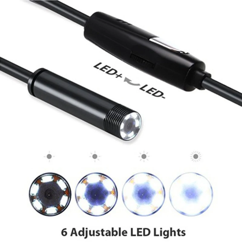 2 м/3,5 м/5 м 6LED5. 5 мм Android эндоскоп водонепроницаемый Змеиный usb-бороскоп Инспекционная камера Универсальный кабельный эндоскоп