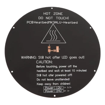 

3mm Thick Round Aluminum Heated Bed 3D Printer Hot Plate for Delta Rostock 3D Printer Aluminum Heated Bed Hot Bed