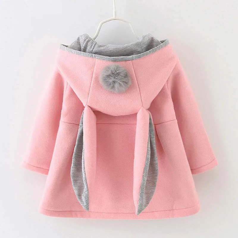 

Baby girl clothes Coat Outerwear Winter Rabbit Ear Hooded Coat Kids Coat Scar baby girl outfit Girls Clothing roupas de bebe