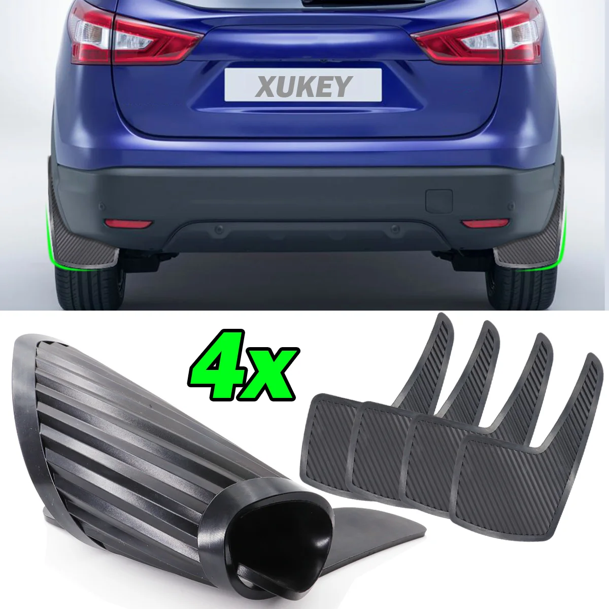 

Set of 4x Universal Rubber Mud Flaps For Nissan QASHQAI Dualis J10 J11 X-TRAIL T30 T31 T32 Rogue Sport Splash Guards